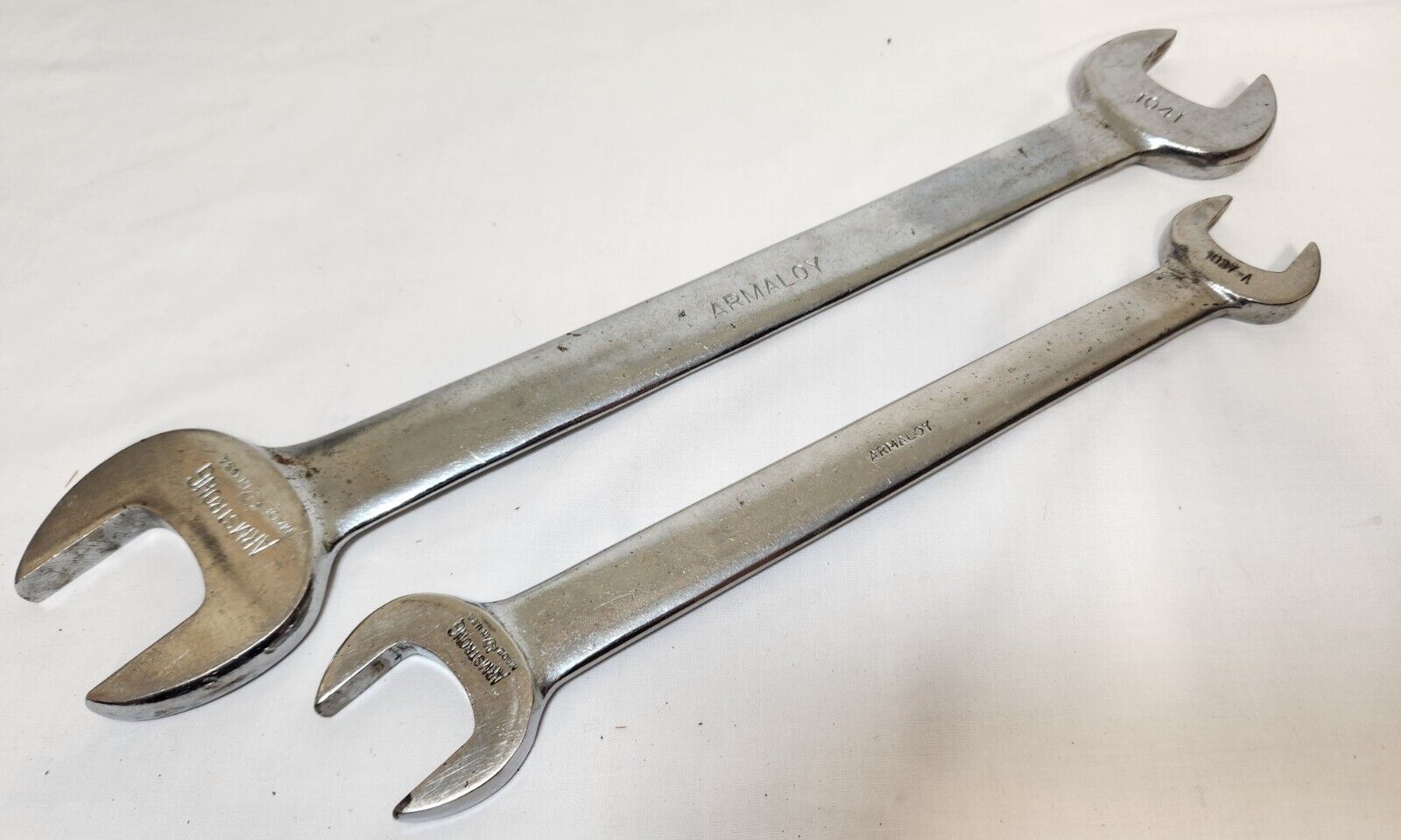 Vintage Armstrong Armaloy Open Wrenches 1037-A 1041, 1-5/8, 1-7/16, 1-1/8 1-5/16