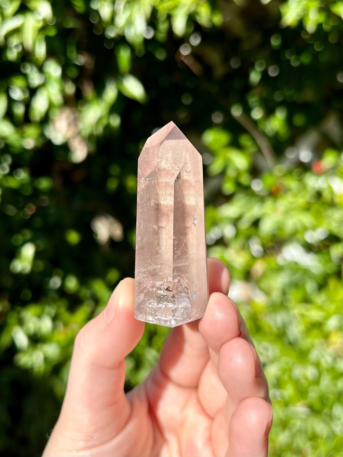 Stunning Pink Lithium Quartz Semi Polished Tower from Brazil