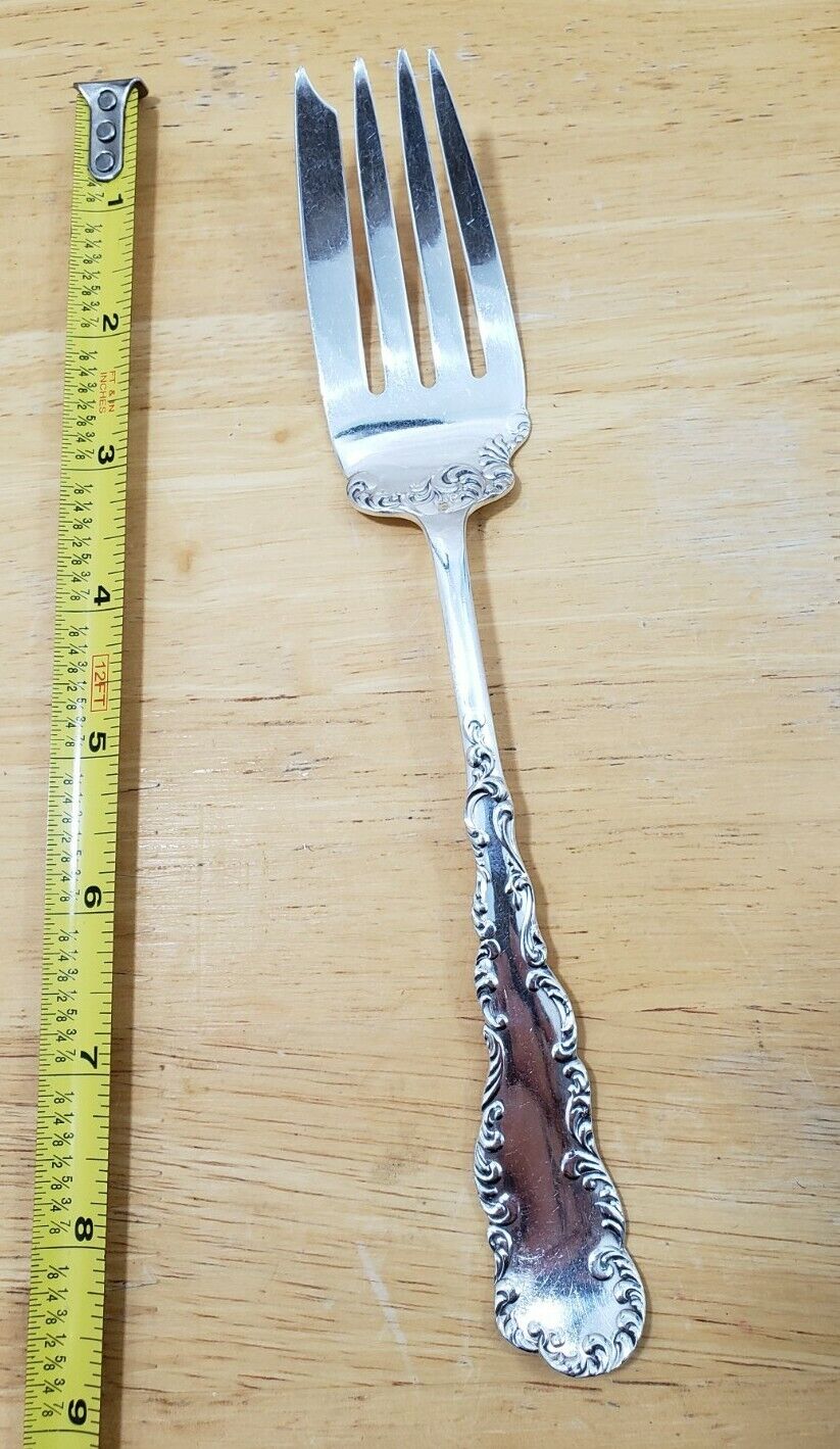 ⚓ANCHOR ROGERS ANTIQUE c1895 CROMWELL SILVERPLATE COLD MEAT 🥩/ SERVING FORK 