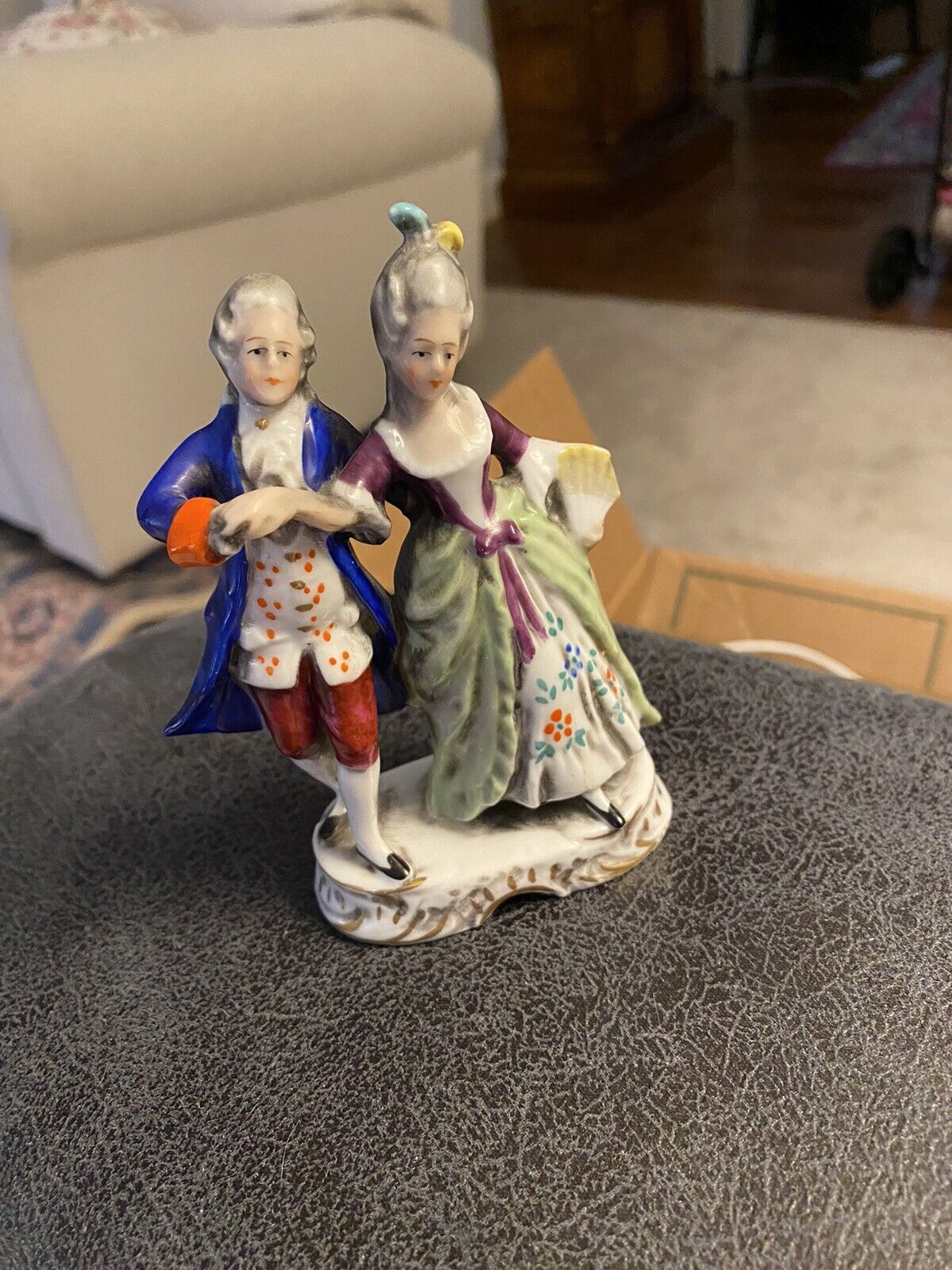 Colonial Couple Made In Occupied Japan Vintage Figurine