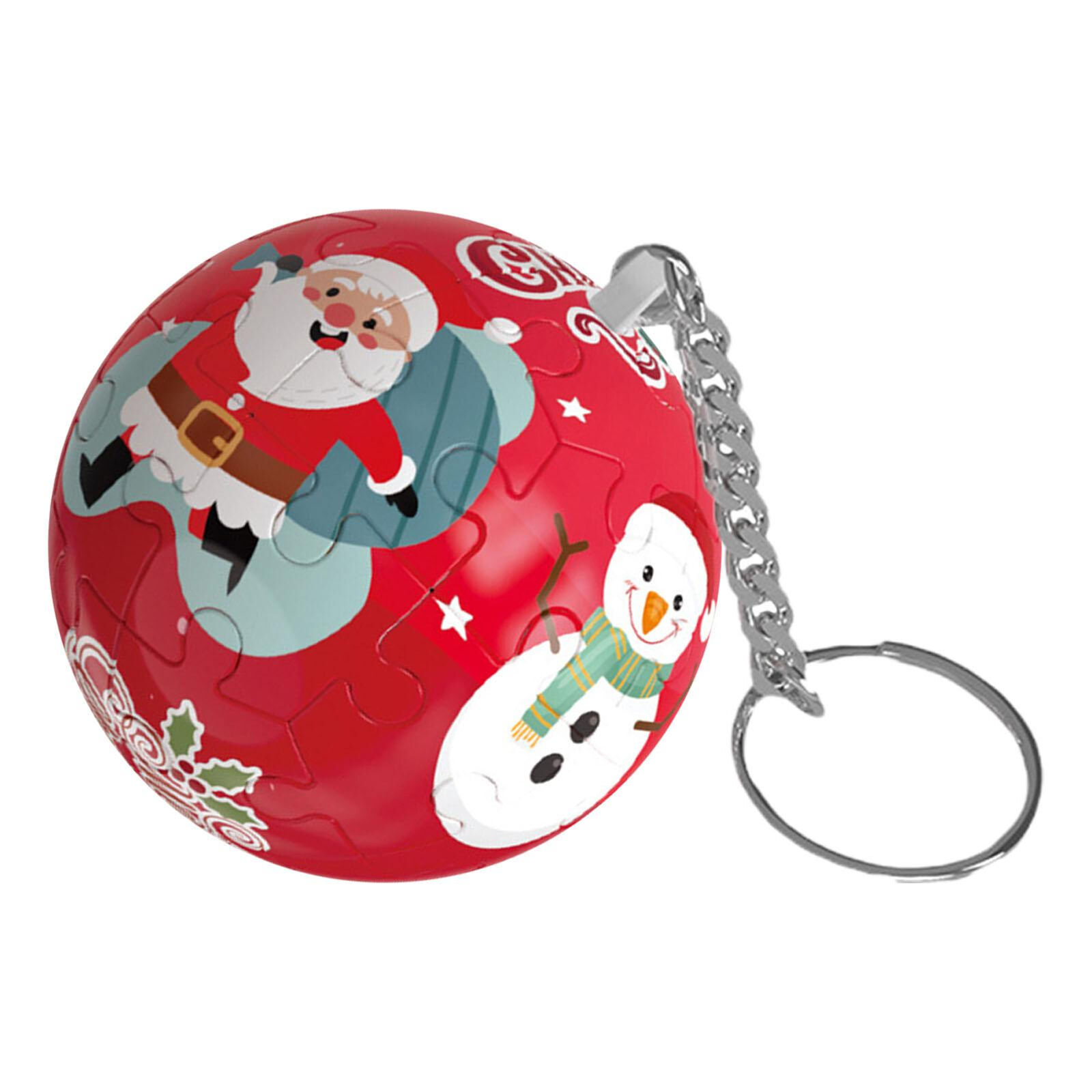 Jigsaw Puzzle Keychain | 3D Ball Puzzles Party Favors Brain Teaser Key Chains 
