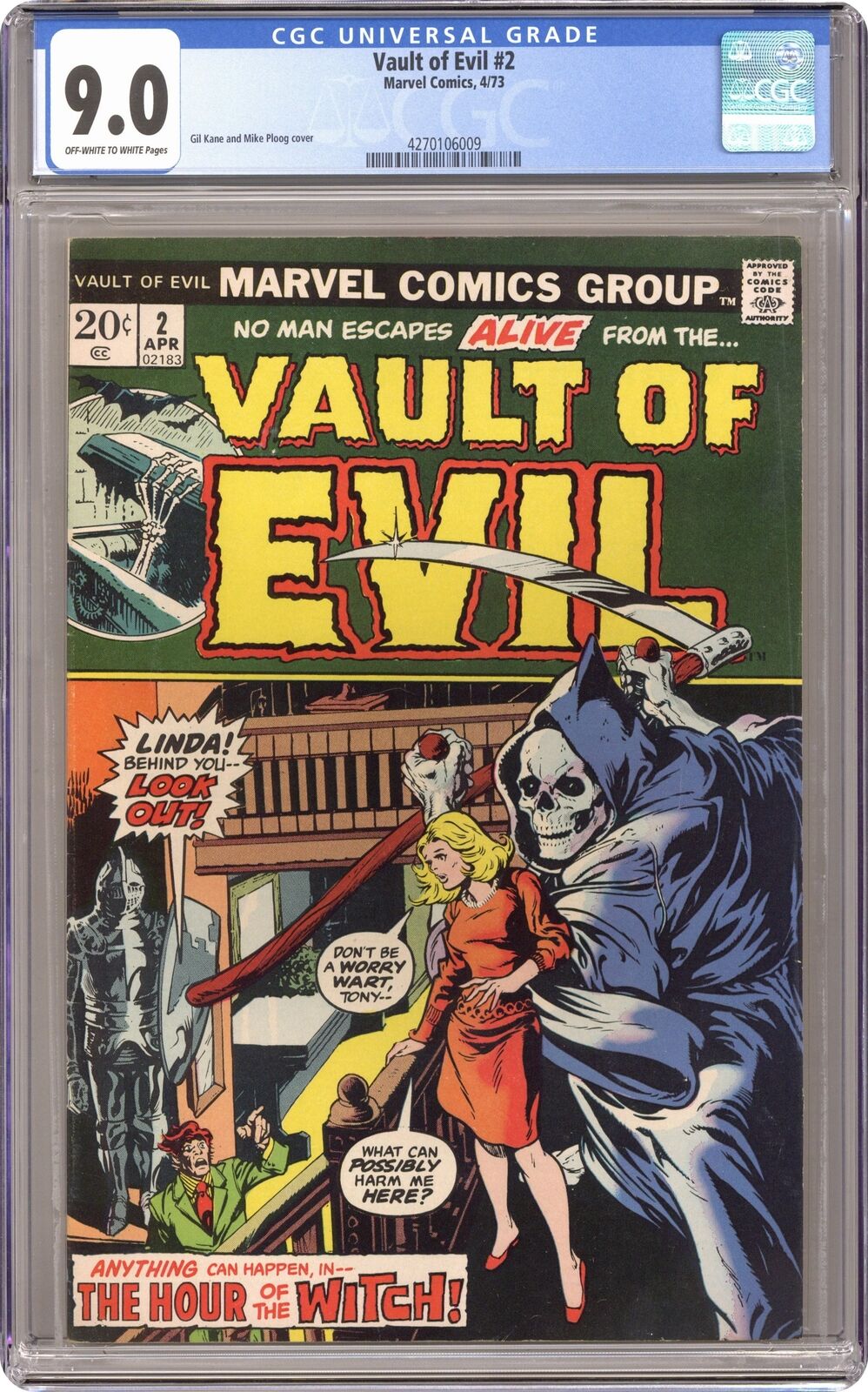 Vault of Evil #2 CGC 9.0 1973 4270106009