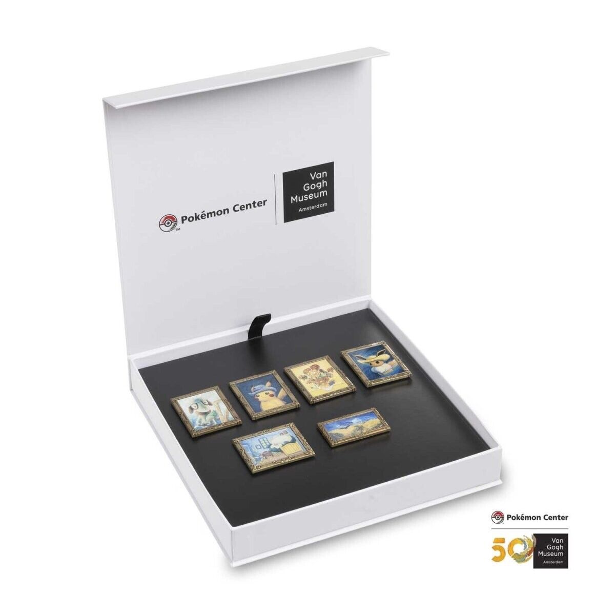 Pokémon Center x Van Gogh Museum 6 Pin Box Set Brand New Sealed Confirmed