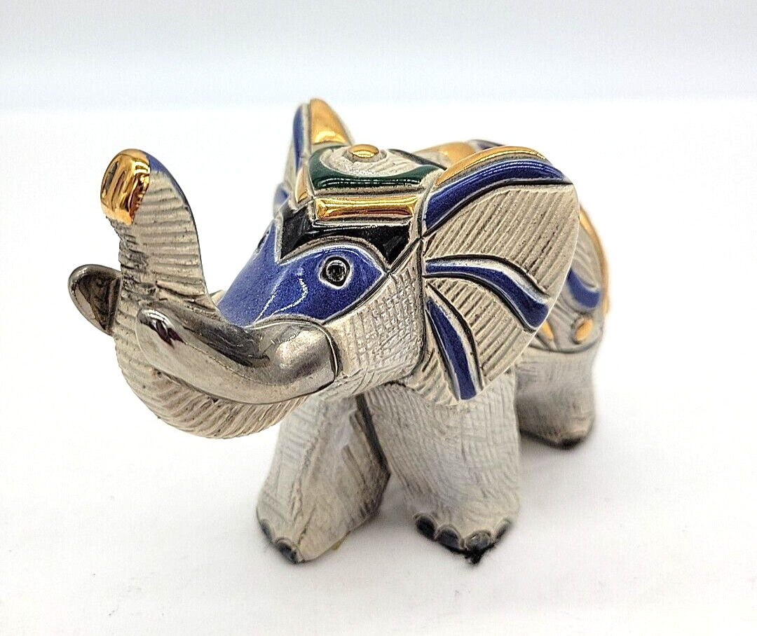 Artesania Rinconada Elephant Figurine DeRosa #728 Collectible Handmade Uruguay