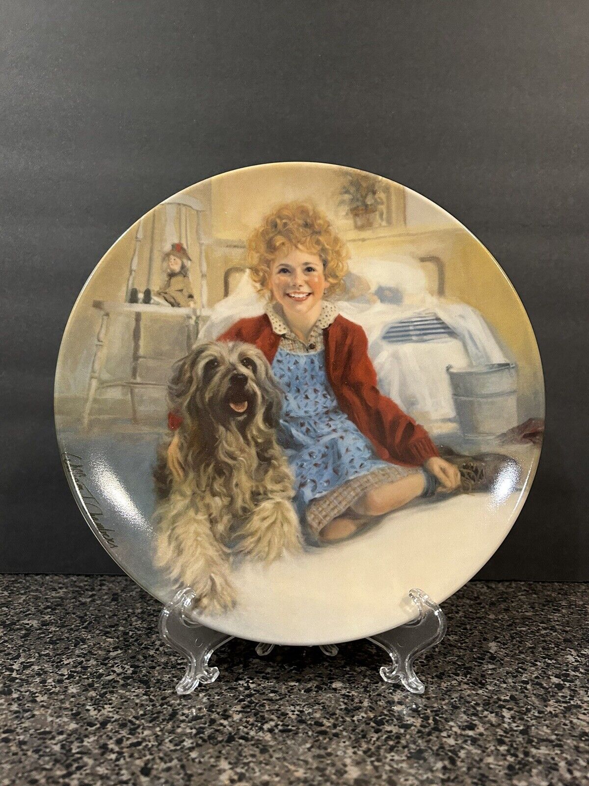 Vintage “Annie and Sandy” Collectible Plate, Knowles 1982