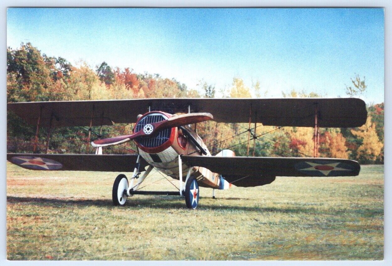 Postcard Rhinebeck New York 1918 SPAD XIII Airplane Old Rhinebeck AeroDrome