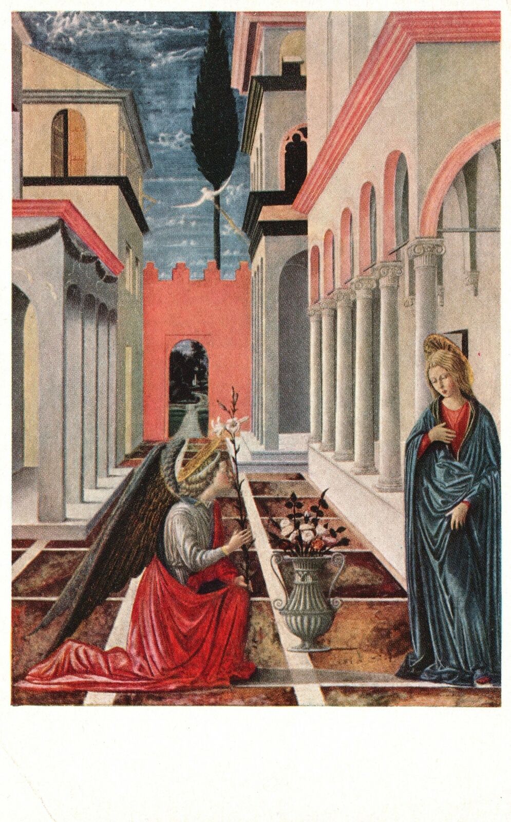 Vintage Postcard The Annunciation By The Master Of The Barberini Panels Kress Co