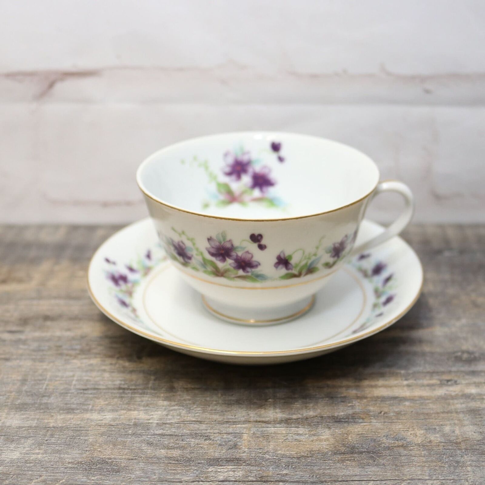 Violet by Aladdin Fine China Tea Cup and Saucer