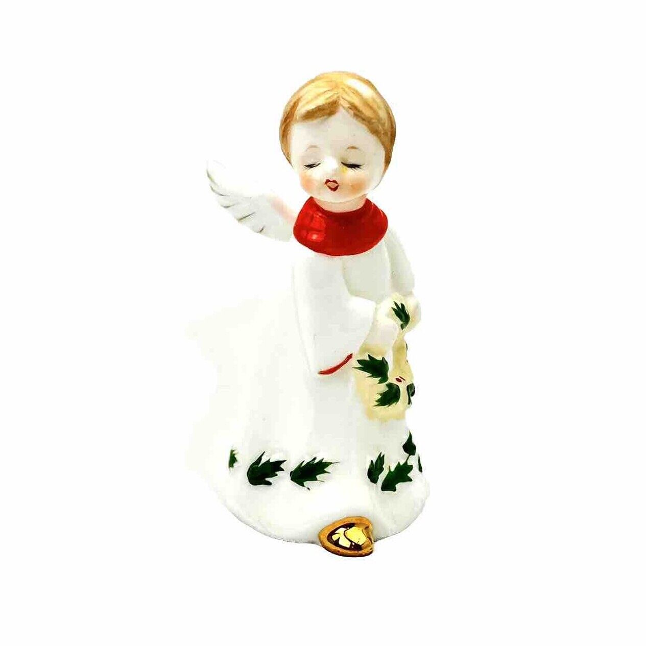 Vintage Kissing Angel Boy Porcelain 4.5” Figurine