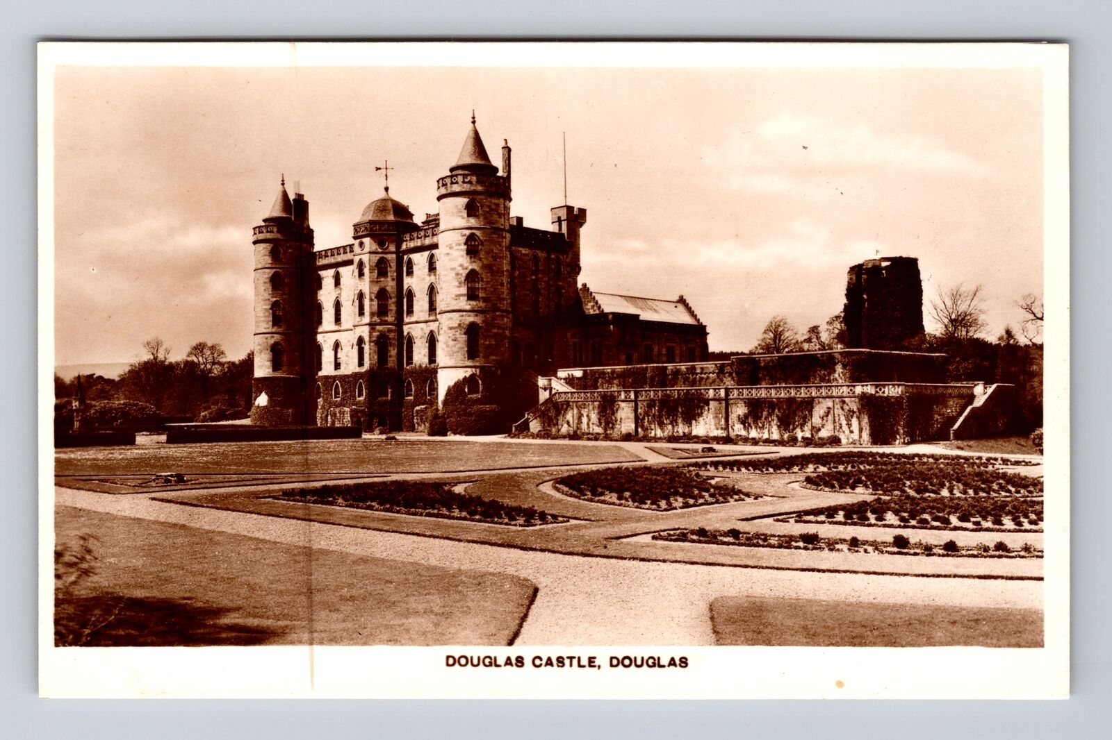Douglas Scotland, Douglas Castle, Demolished in 1938, Antique Vintage Postcard