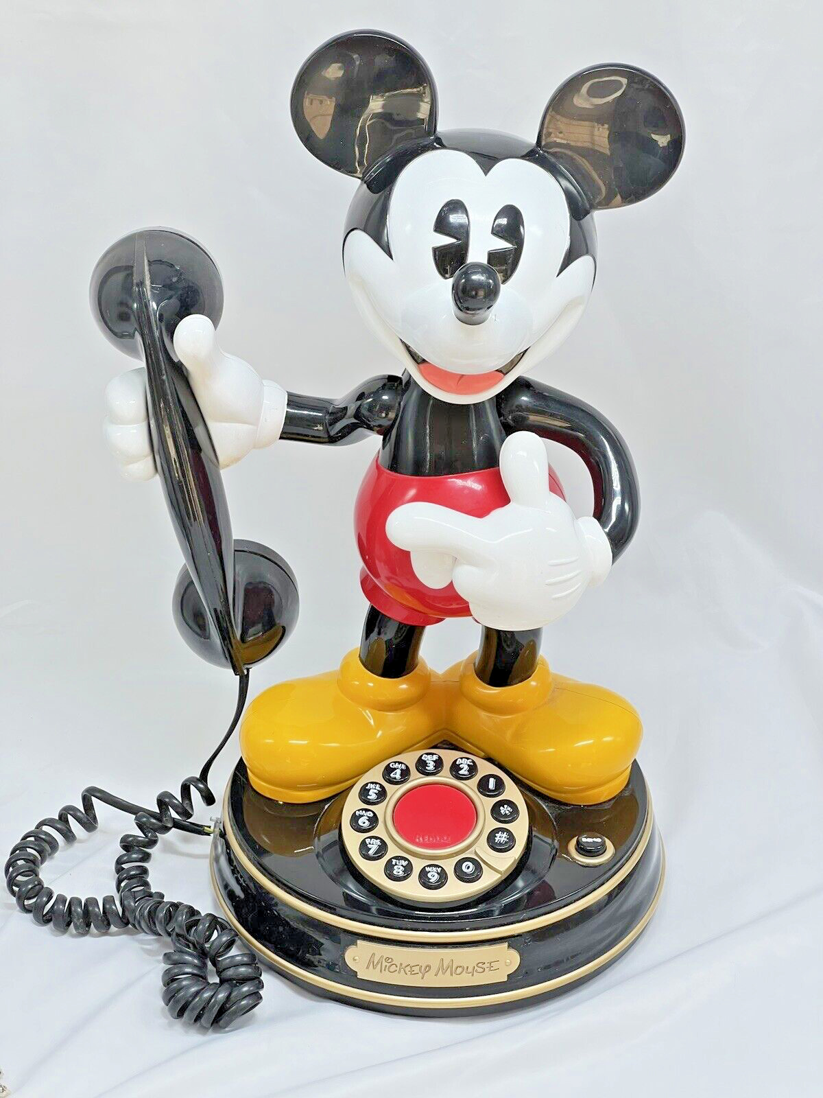 Vintage Classic Mickey Mouse Animated Talking Telephone Disney Phone WORKS