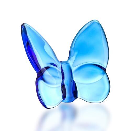 Blue Crystal Butterfly Figurine,Flying Butterfly Figurine, Glass Butterfly Or...