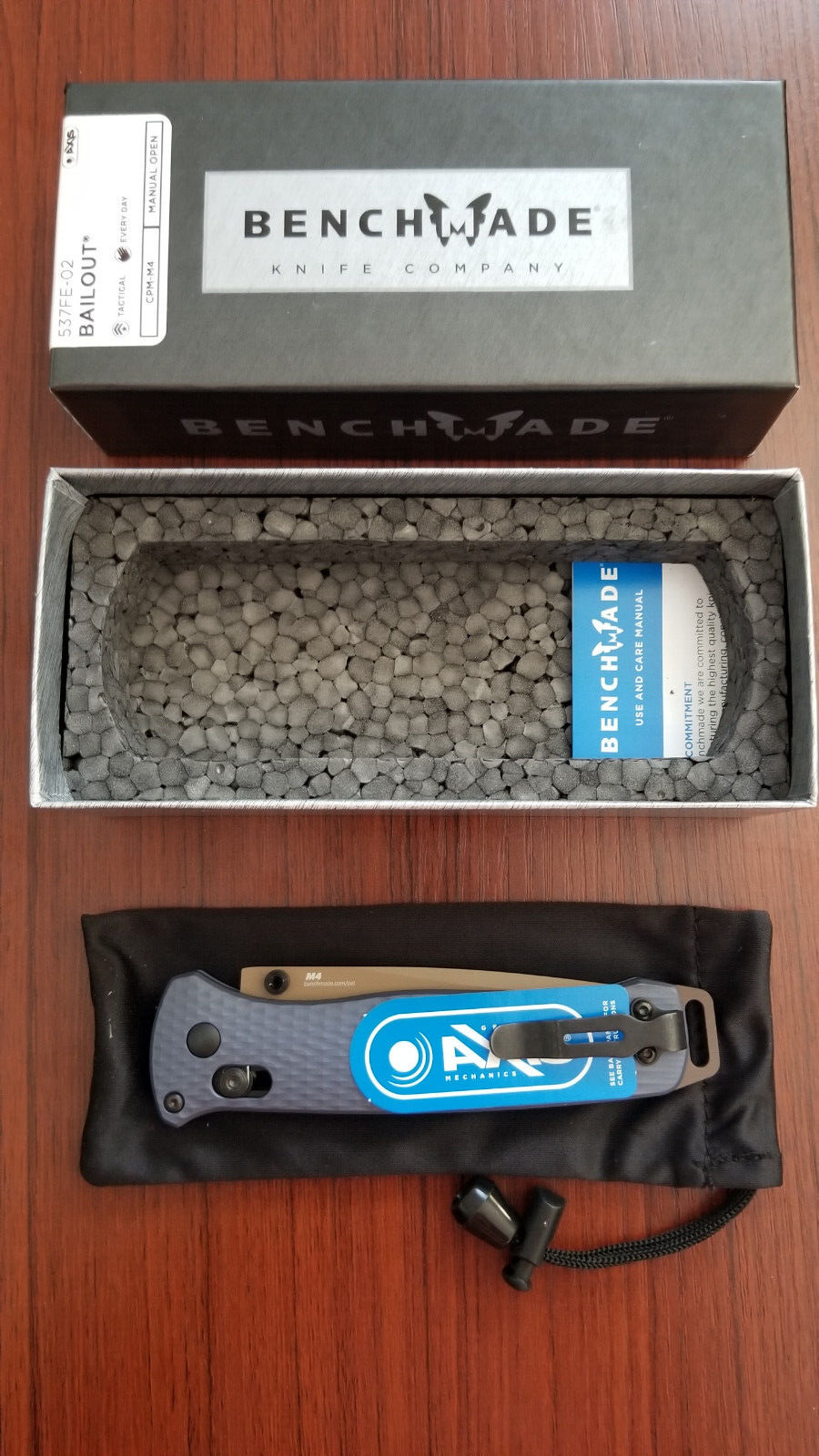 Benchmade 537FE-02 Bailout Crater Blue **NEW** USA SALE