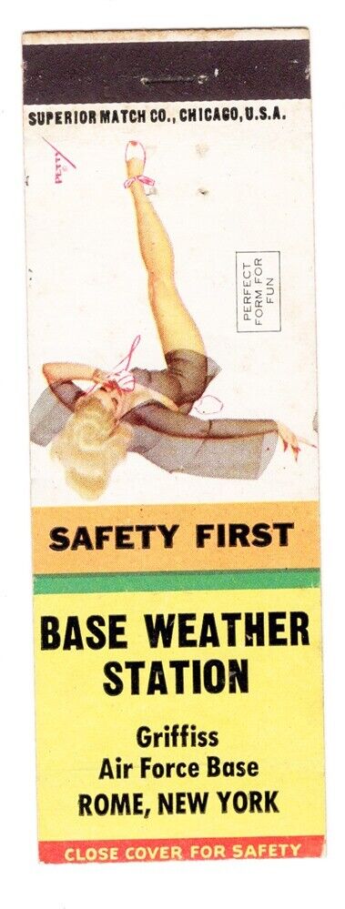 Matchbook: Air Force - Base Weather, Griffiss AFB - Pin-up Perfect Form For Fun