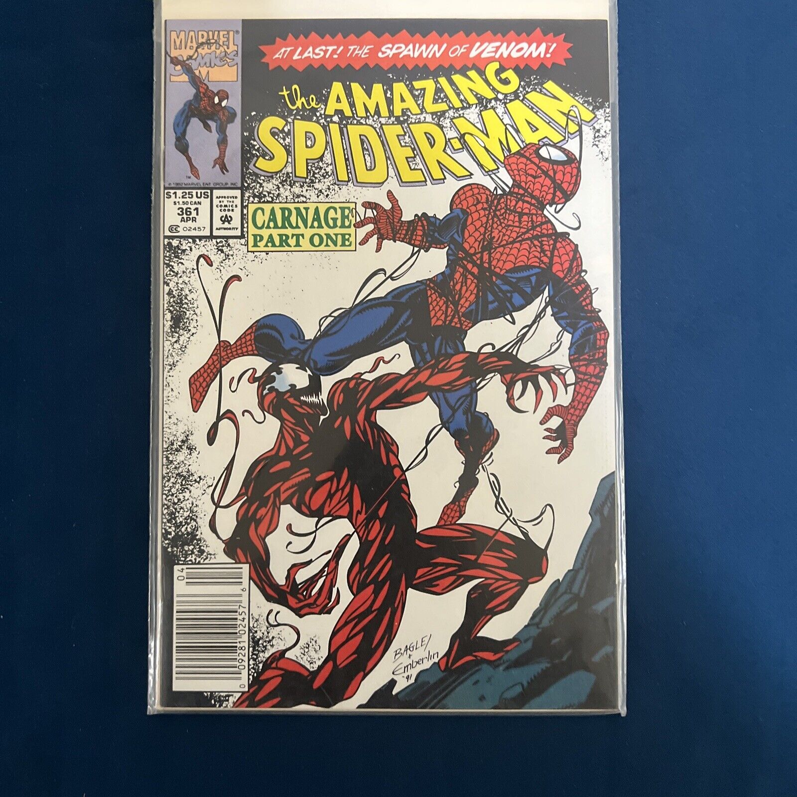 The Amazing Spider-Man #361 Marvel, April 1992 Newsstand 1st CARNAGE Make OFFER