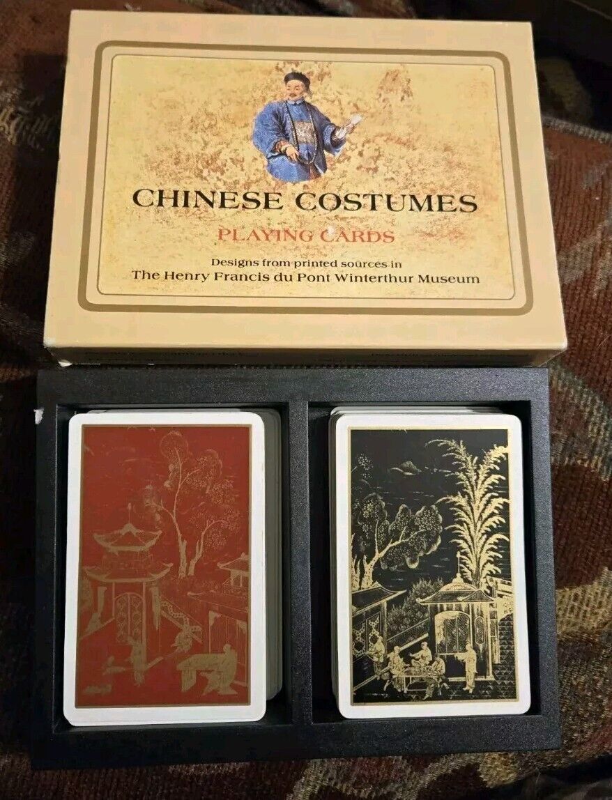 Vintage 1984 Winterthur Museum Chinese Costume Playing Cards by Fournier