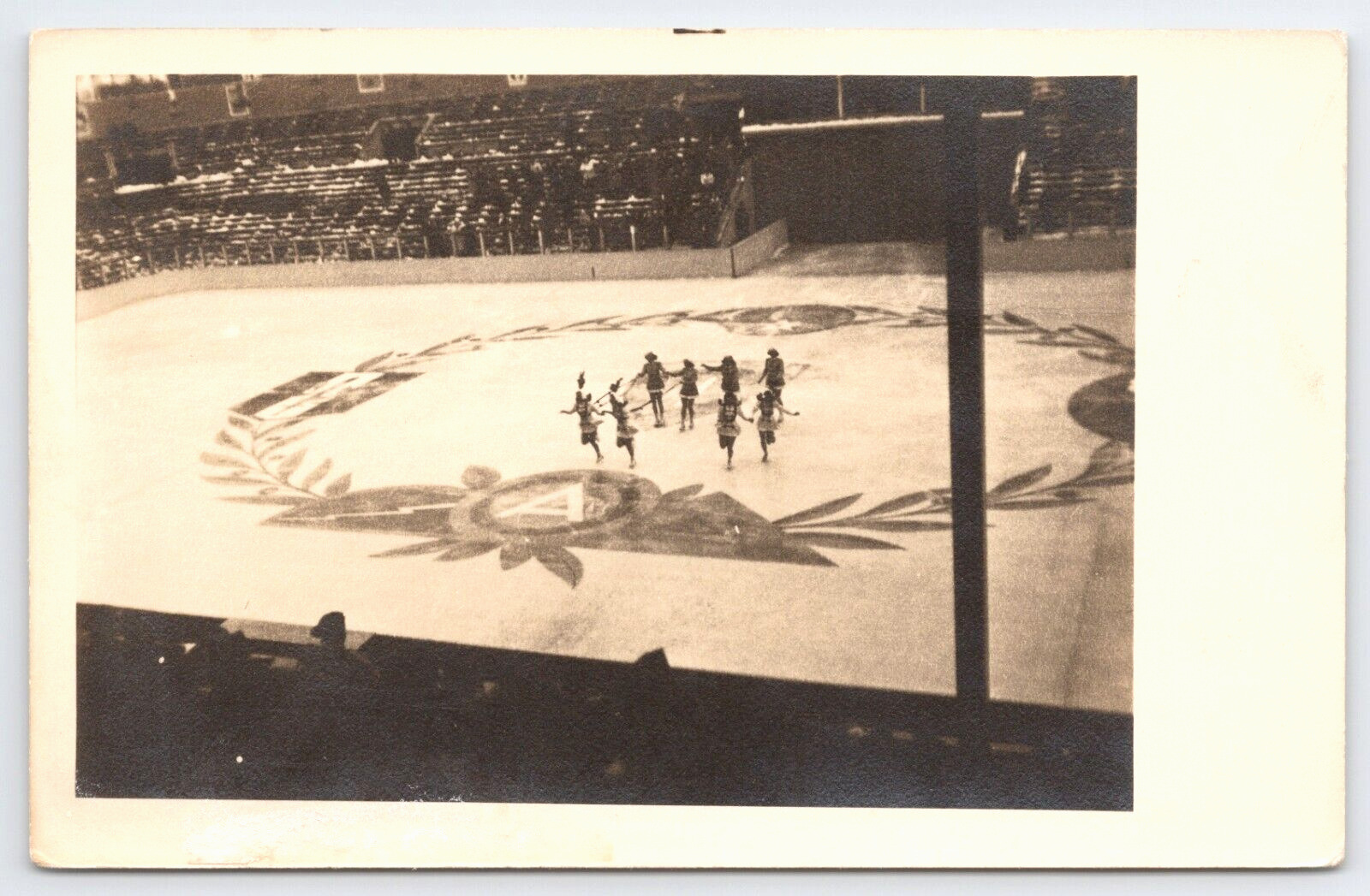 RPPC Ice Show Garmisch Germany Sent from Auburn Maine 1952 Real Photo Postcard