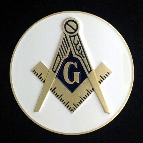 Masonic Car Auto Emblem (White) MAE-3