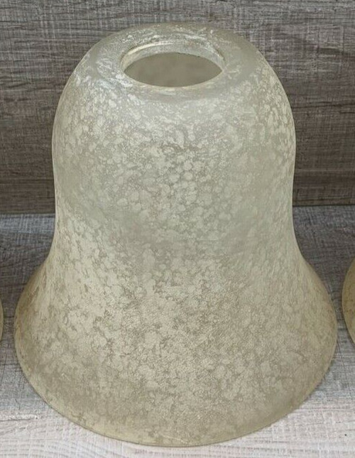 Chandelier Light Shade Sconce Torchiere Pendant Fixture Beige Speckled Frosted
