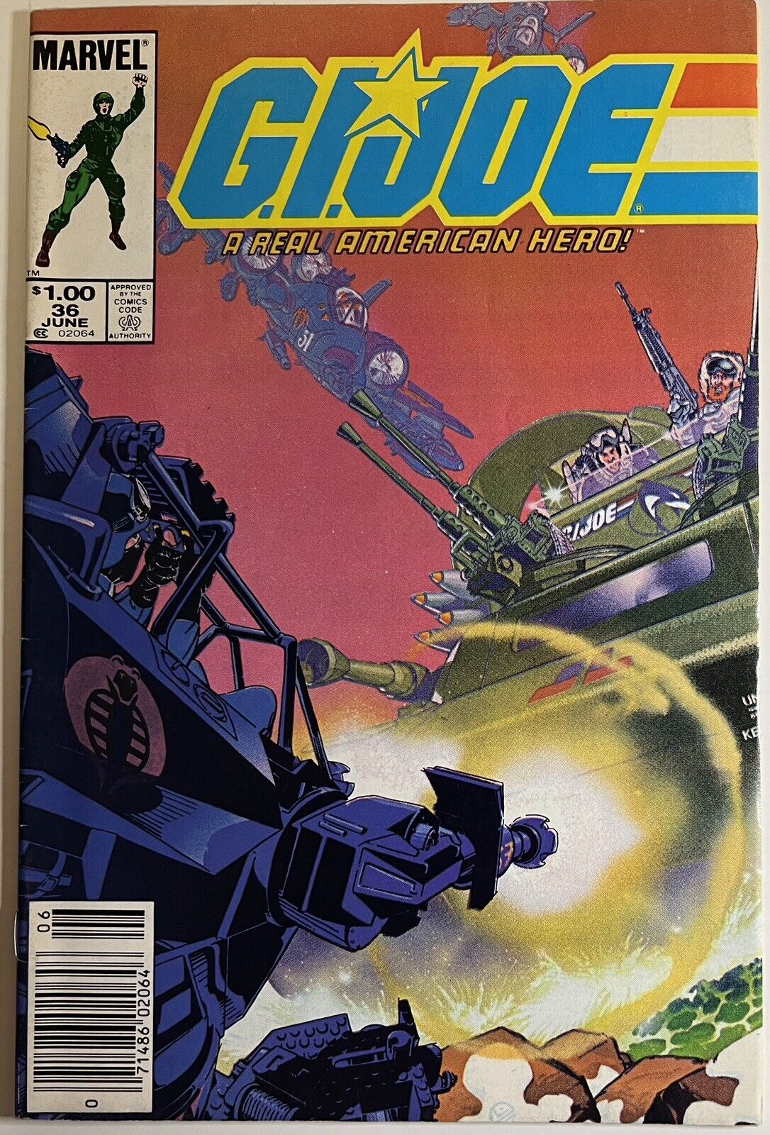 G.I. Joe A Real American Hero 36 FN+ Canadian Newsstand 1985