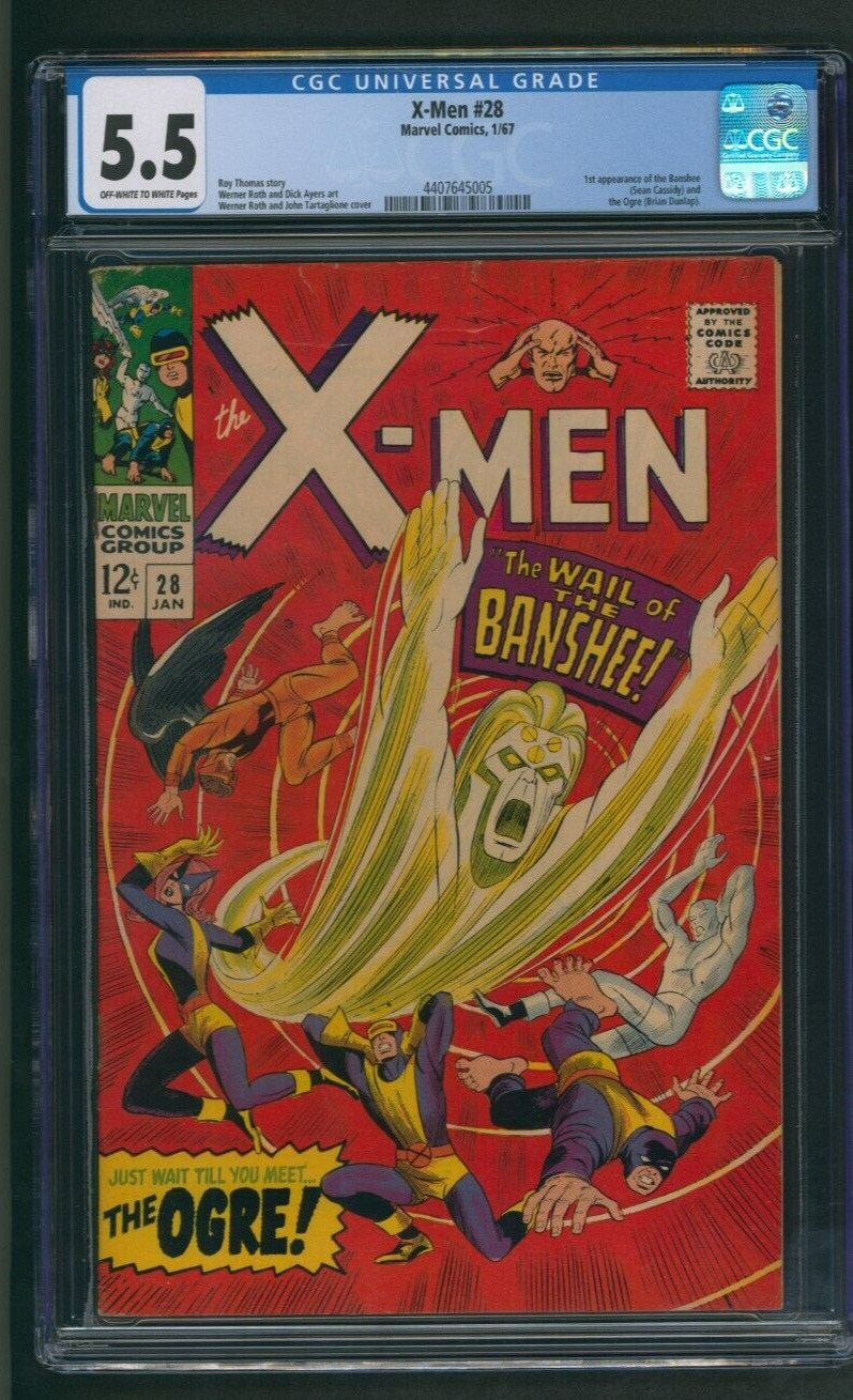 Uncanny X-Men #28 CGC 5.5 1st Appearance Banshee Marvel Comics 1967