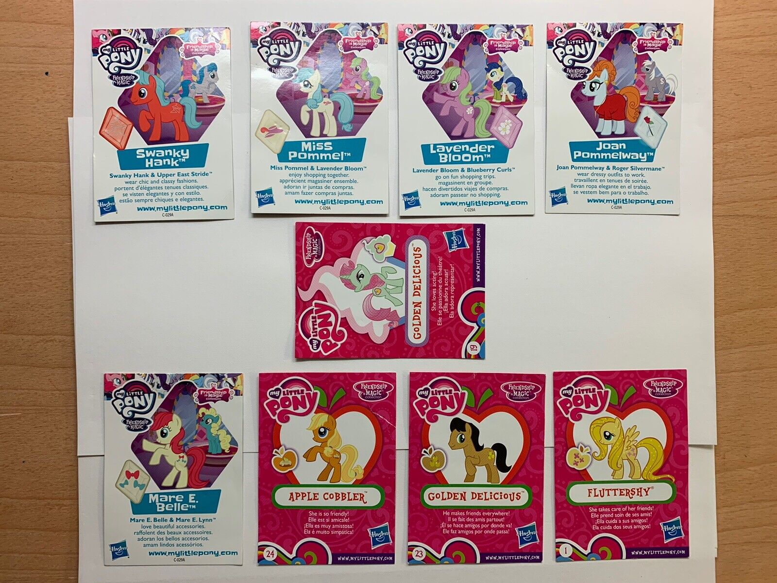 Lot of 9 My Little Pony Friendship is Magic Collection Cards