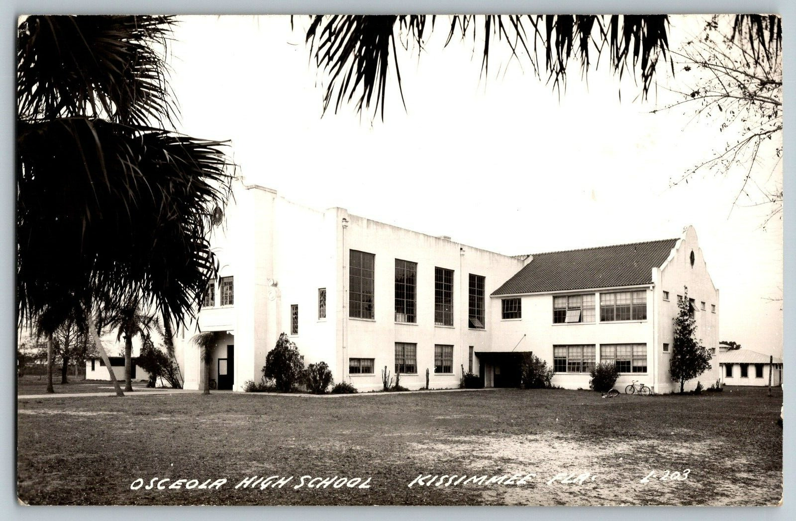 RPPC Vintage Postcard - Kissimee, Florida - Osceola High School - Real Photo