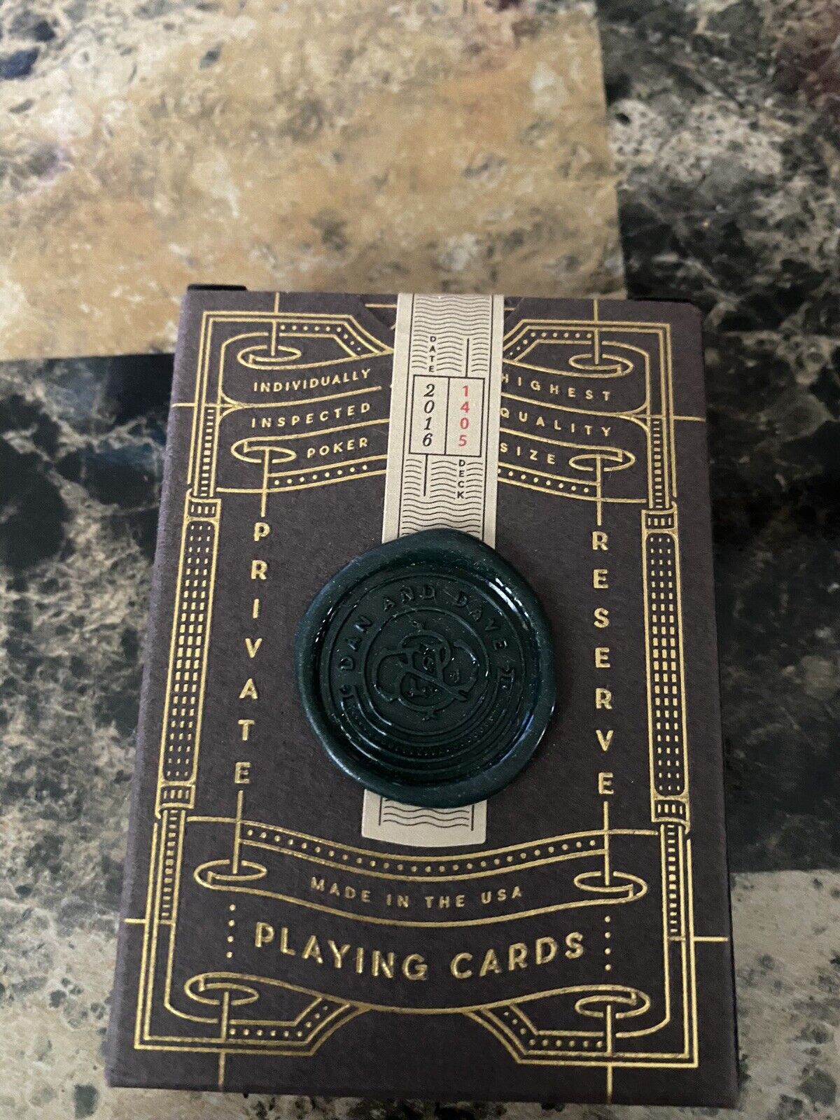 Dan And Dave Private Reserve Playing Cards New w/ wax seal 