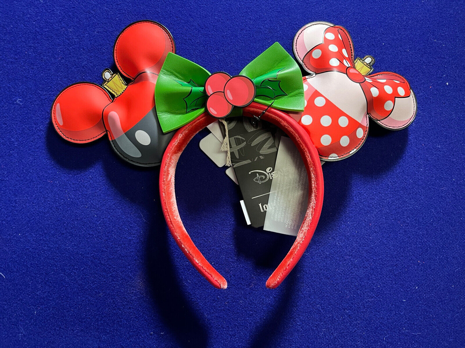 Loungfly x Disney Mickey & Minnie Mouse Christmas Holiday Ornament Ear Headband