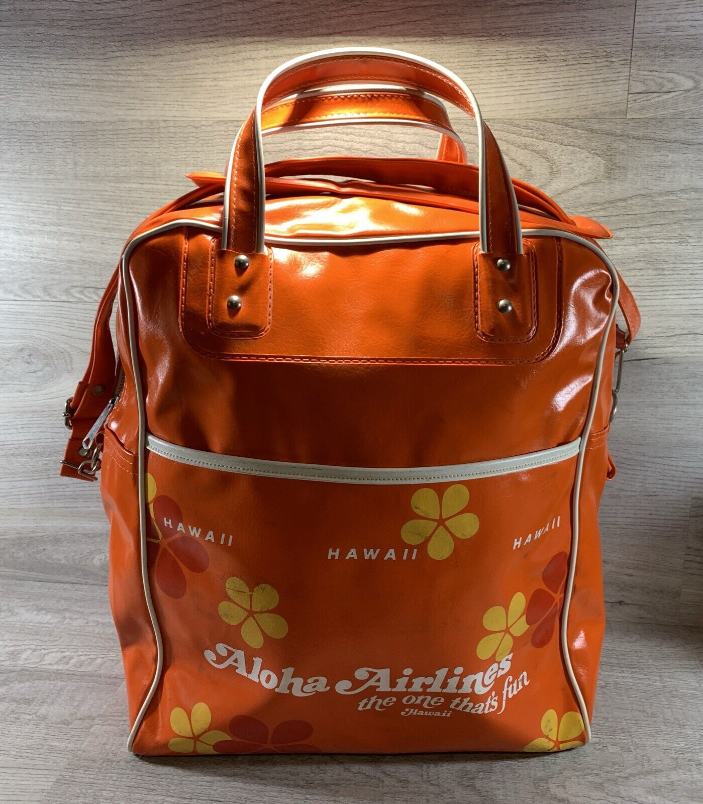 Aloha Airlines 1970s Airline Bag Hawaiian 70's 60's Retro Vintage Carry On