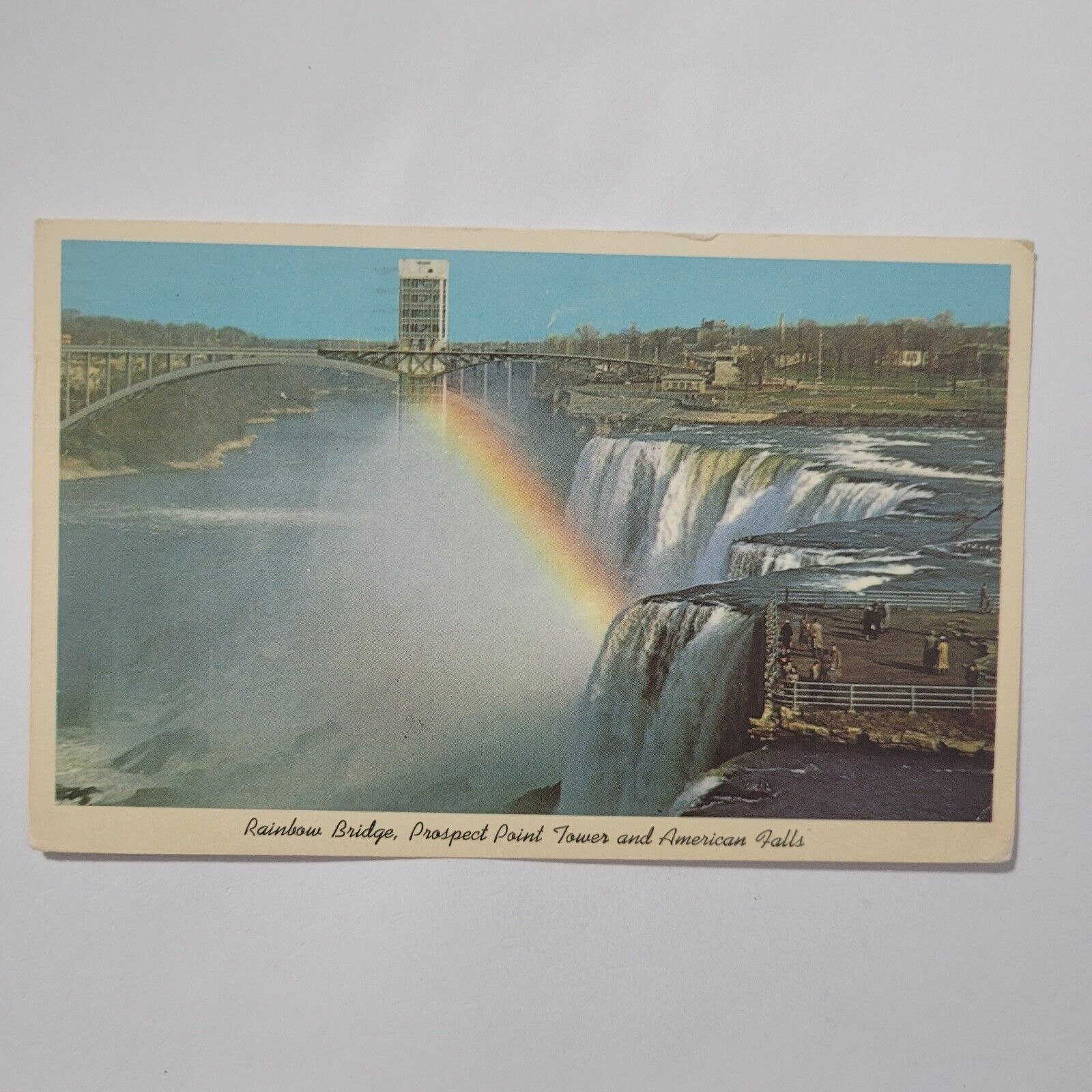 Niagara Falls New York Rainbow Bridge Prospect Point c1960s Chrome Postcard