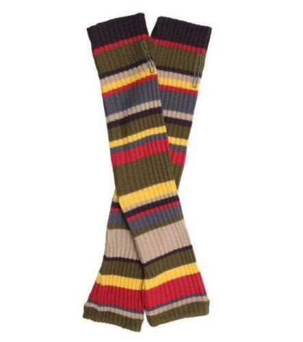 DOCTOR WHO 4th Doctor (Tom Baker) - Scarf Style Colors Long Knitted Arm Warmers