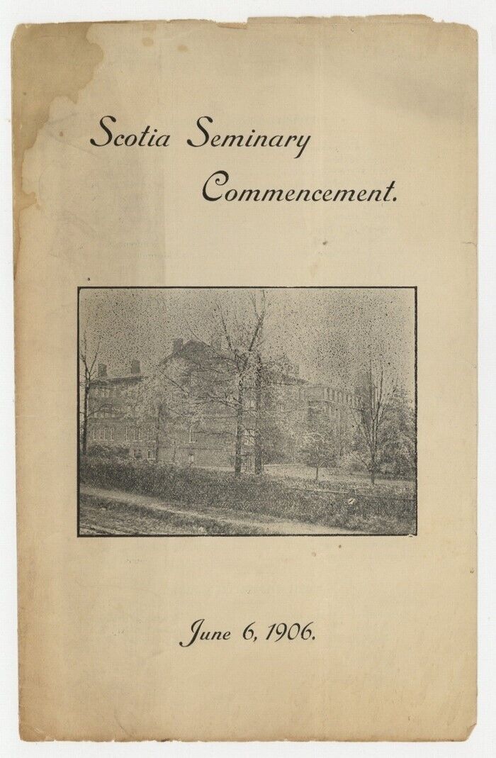 Scotia Seminary 1906 Commencement Program Black Women\'s College Suffragist 