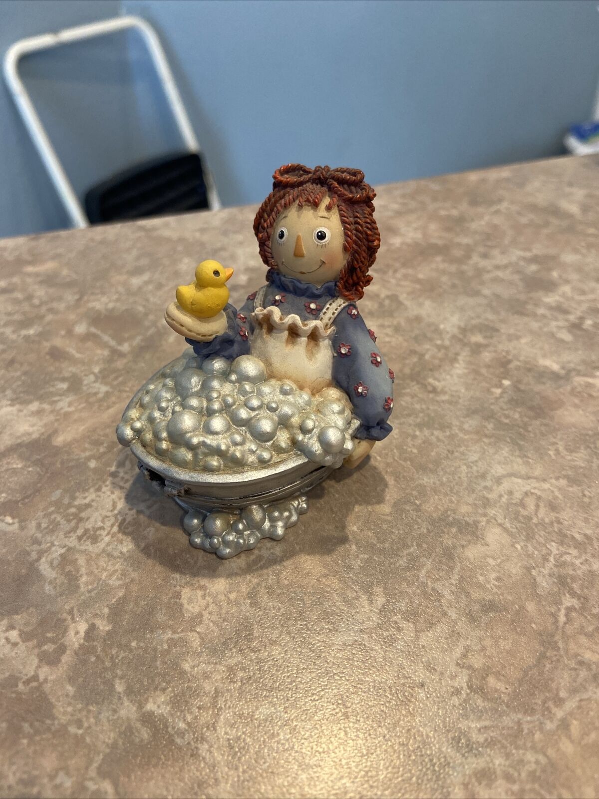 Raggedy Ann & Andy FRIENDS LIKE YOU ARE JUST DUCKY Wash Basin Enesco Figurine