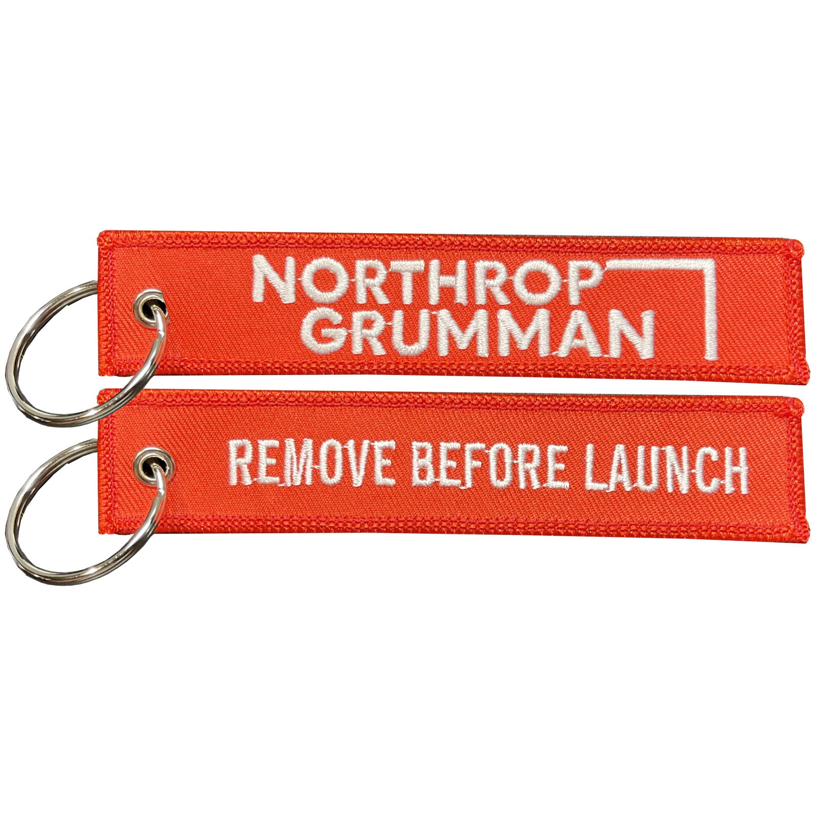 Northrop Grumman REMOVE BEFORE LAUNCH Keychain or Luggage Tag or zipper pull Spa