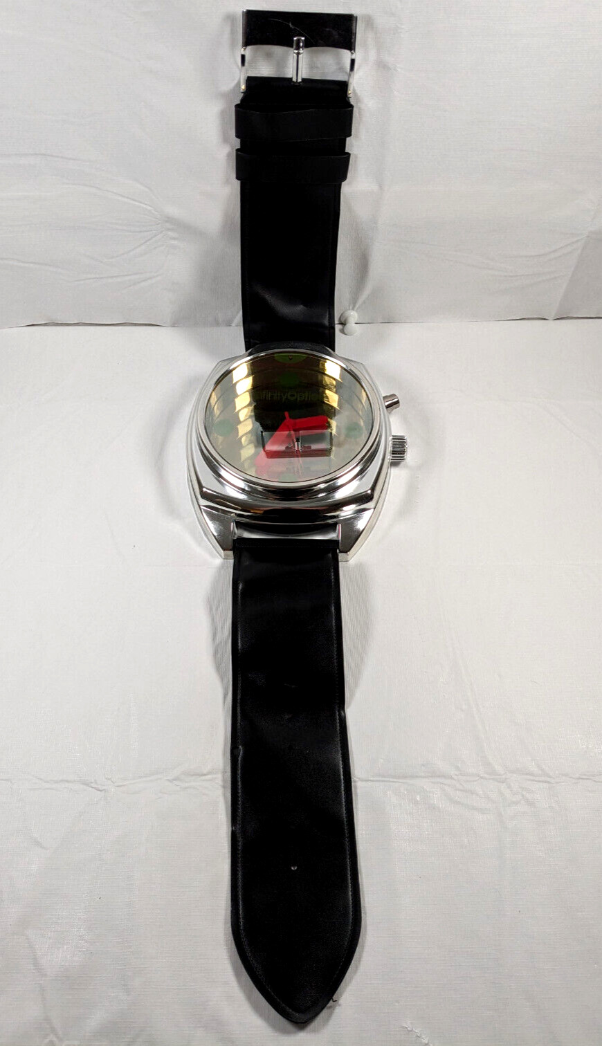 Vintage Infinity Optics Large Novelty Wrist Watch Wall Clock with AC Adapter