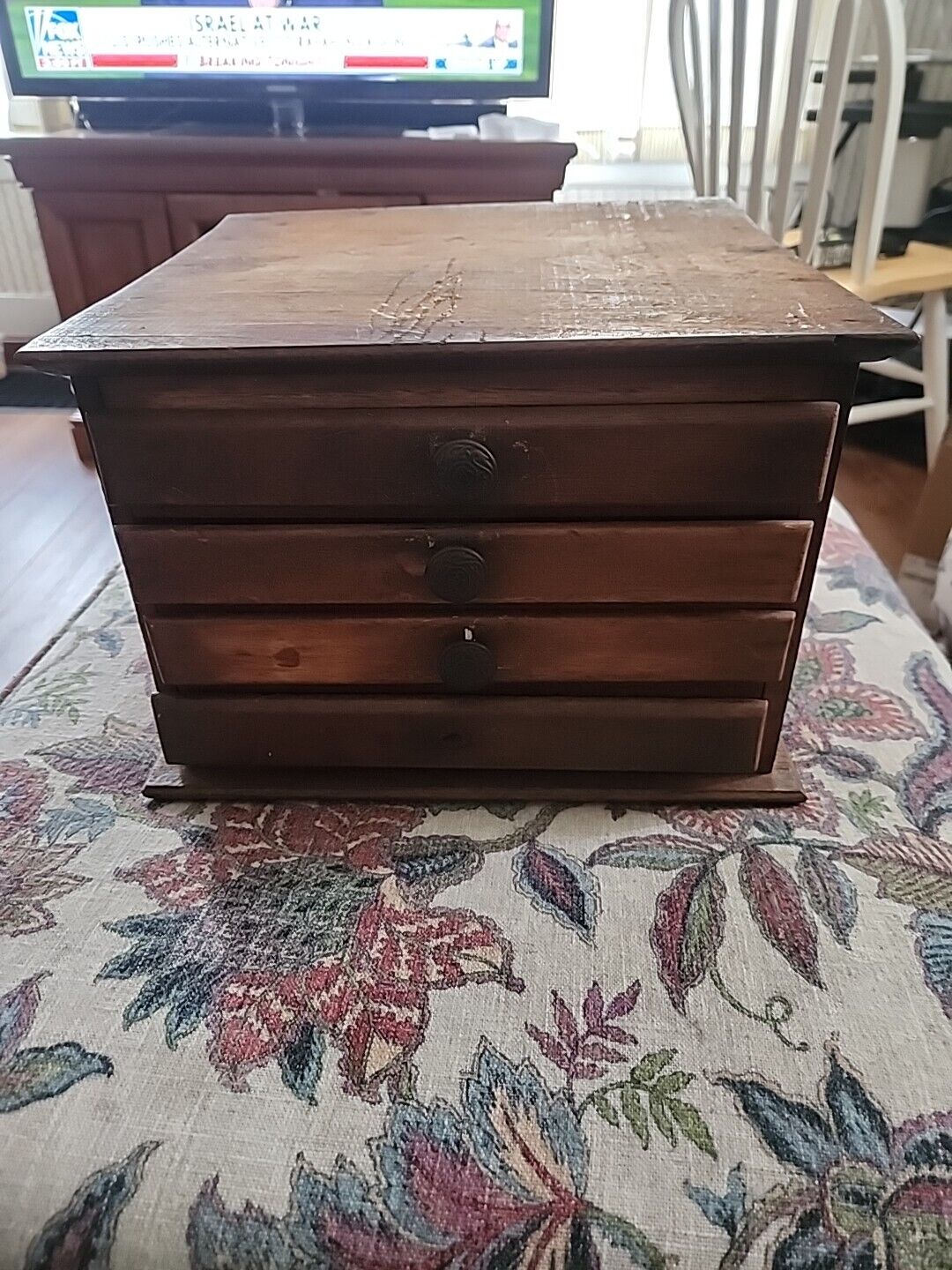Old Wooden Toolbox 4 Drawer
