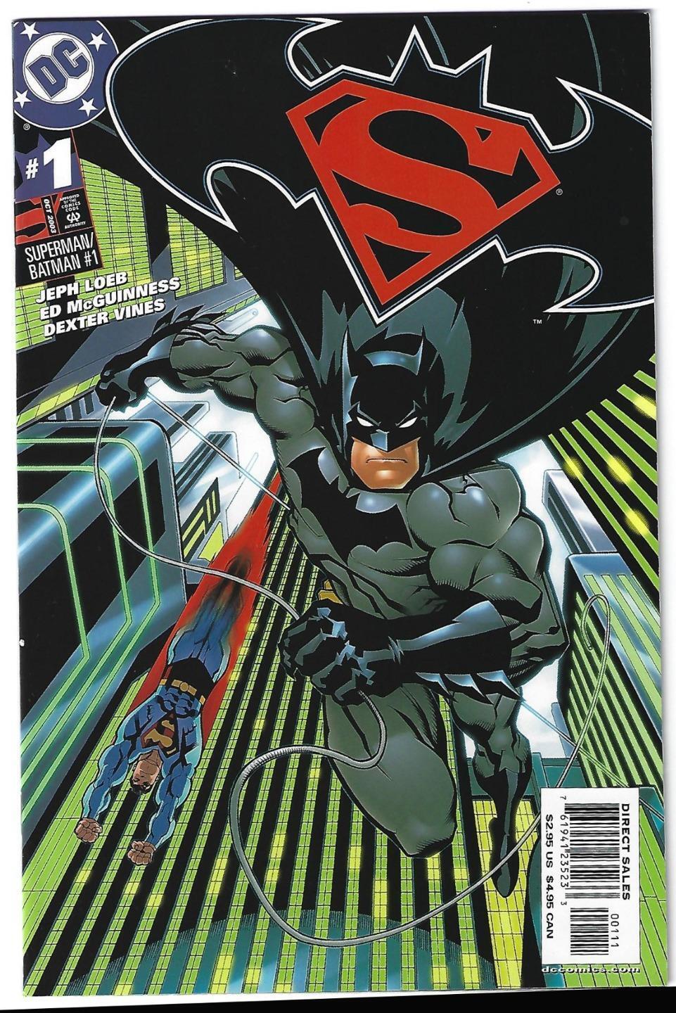 Superman/Batman #1, Batman Variant Cover, VF/NM 9.0, 1st Print, 2003, See Scan