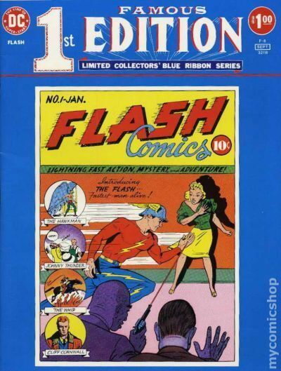 Famous First Edition Flash Comics F-8 VG- 3.5 1975 Stock Image Low Grade