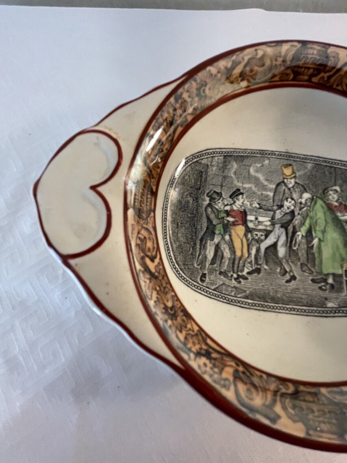 Adams Ironstone Dish Dickens “Oliver’s Reception” by Fagin & the Boys
