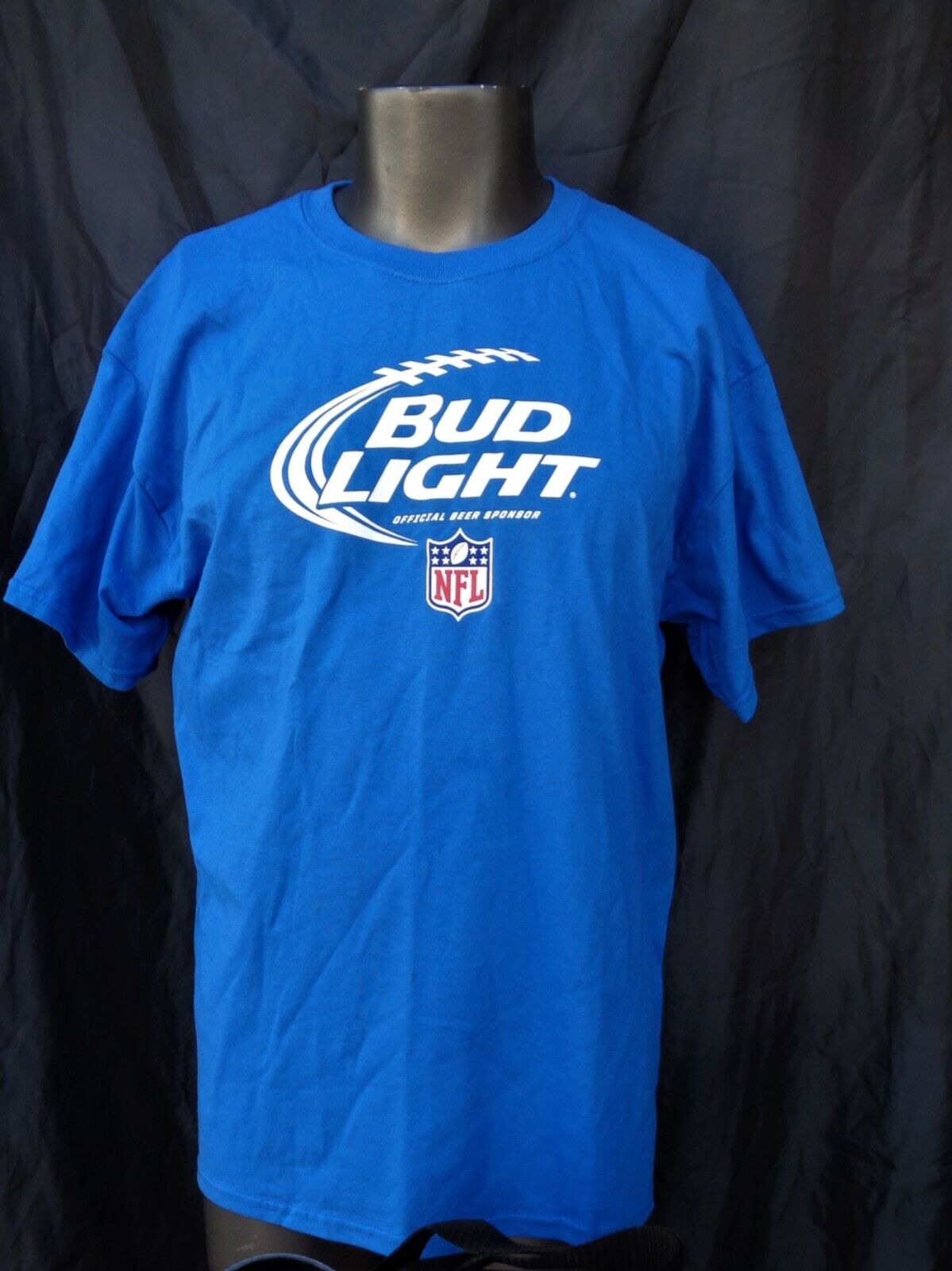 Bud Light  Budweiser (NFL Official Beer sponsor ) X 2 Tee shirts size L/ /L@@k