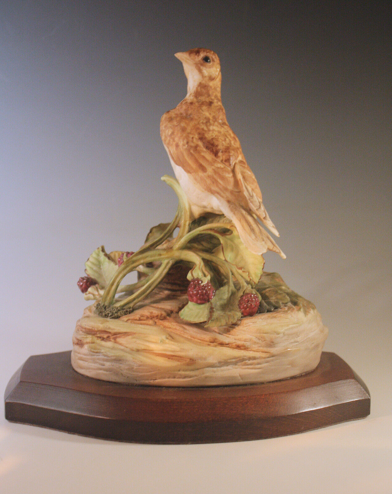 VINTAGE CYBIS LIMITED EDITION SKYLARK MALE SCULPTURE WOODEN STAND MINT SIGNED