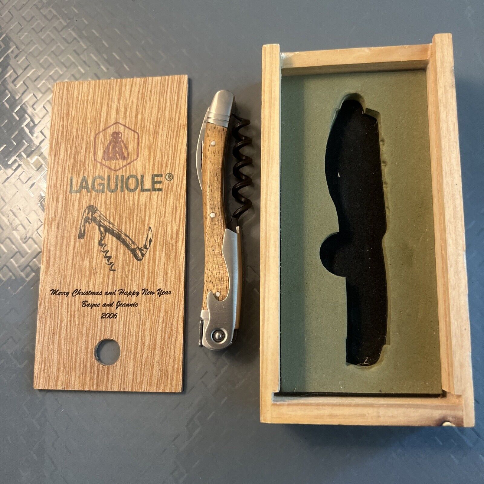 Laguiole Corkscrew with Walnut Wood Handles Vintage Style 2006 Edition