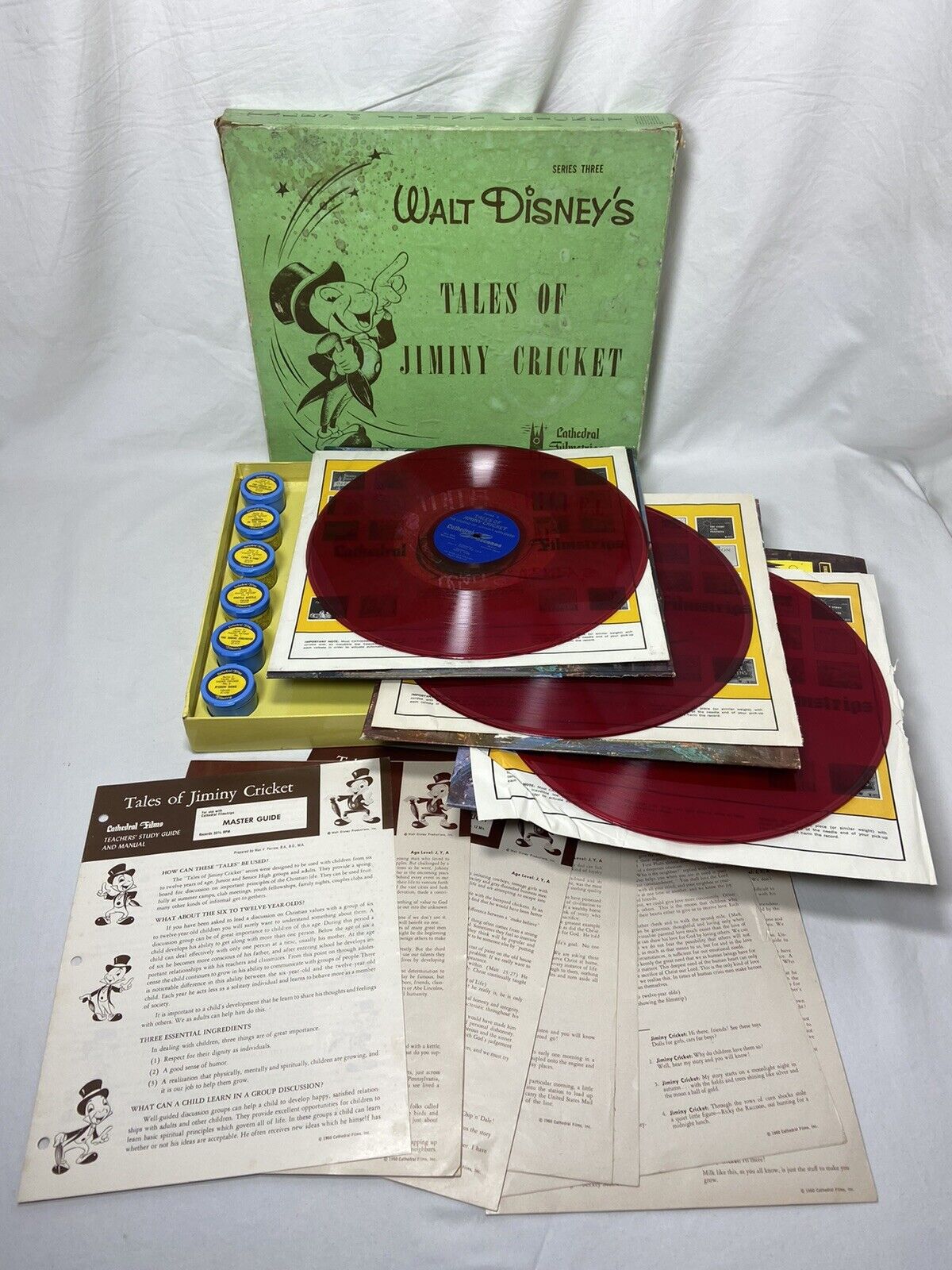 Vintage 1950s Walt Disney\'s Tales Of Jiminy Cricket Kids Learning Series 3