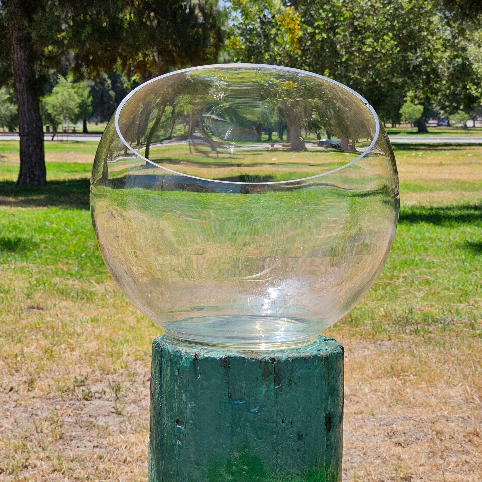 Vintage Clear Globe  Glass Terrarium 13\