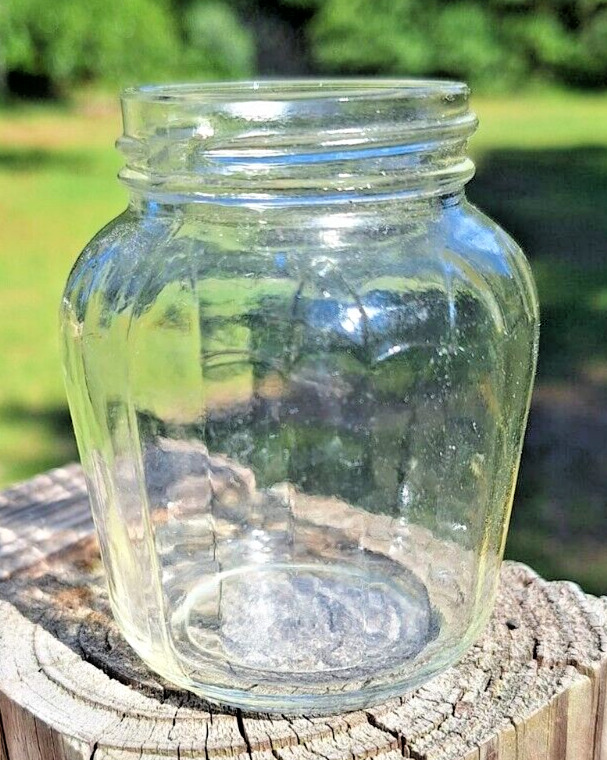 Vintage FRENCH`S MUSTARD JAR  Ribbed Glass Approx 3\