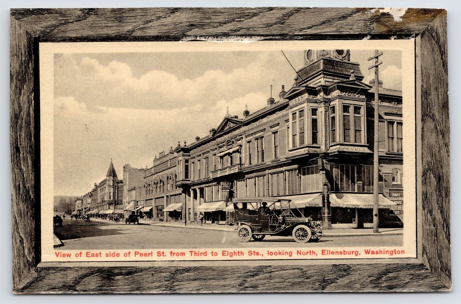 Ellensburg WA Butler Office~Early Automobile~Hart, Schaffner & Marx~Wolff\'s~1907