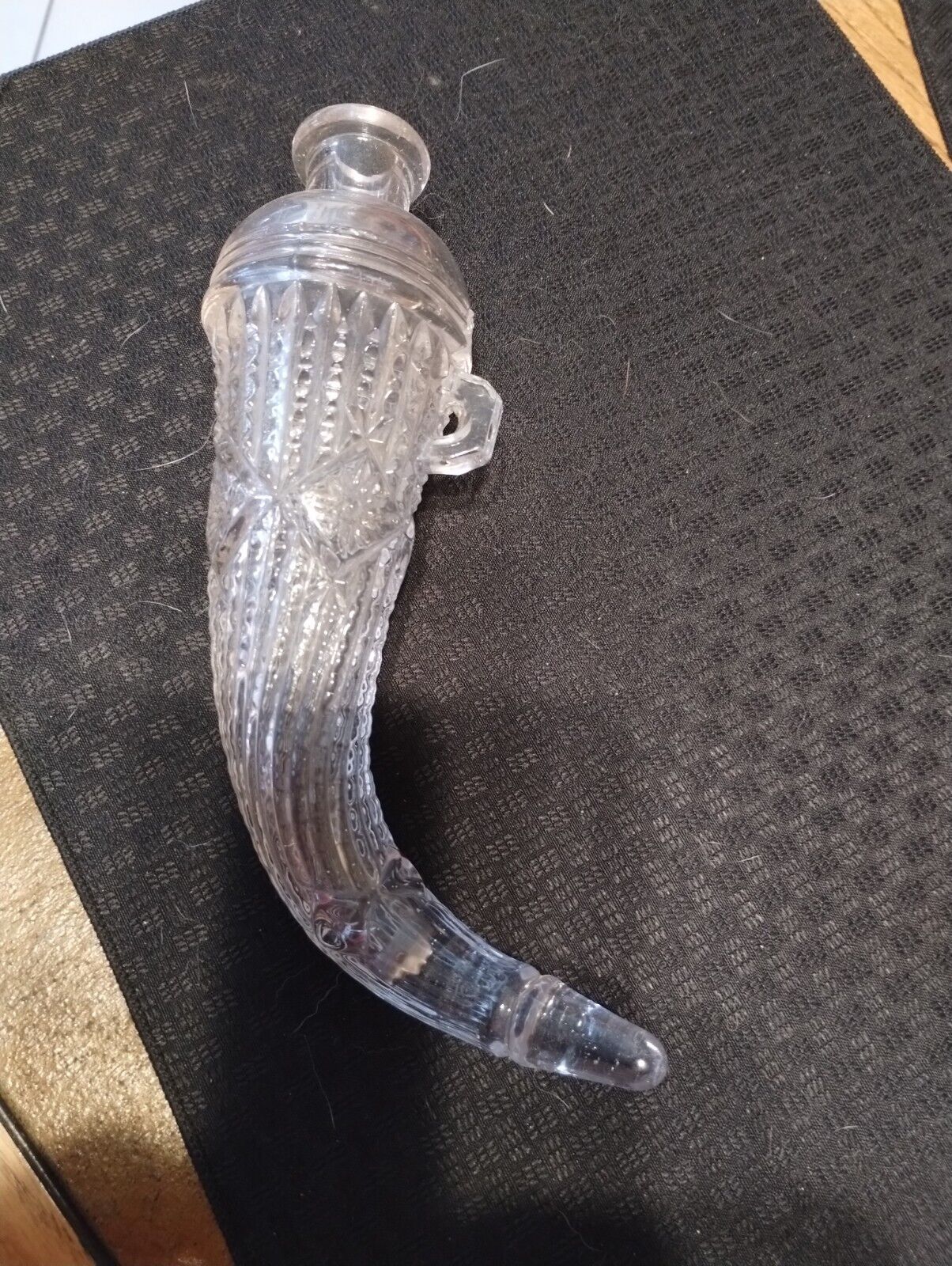 Vintage Glass Cornucopia Horn Vase