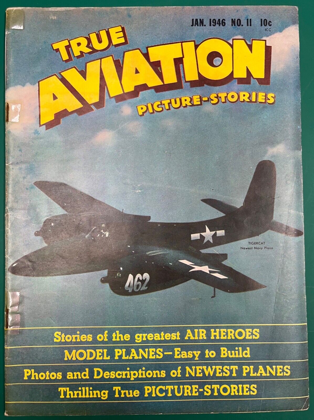 True Aviation Picture-Stories #11 1944 WWII Aircraft Golden Age Comics Tigercat