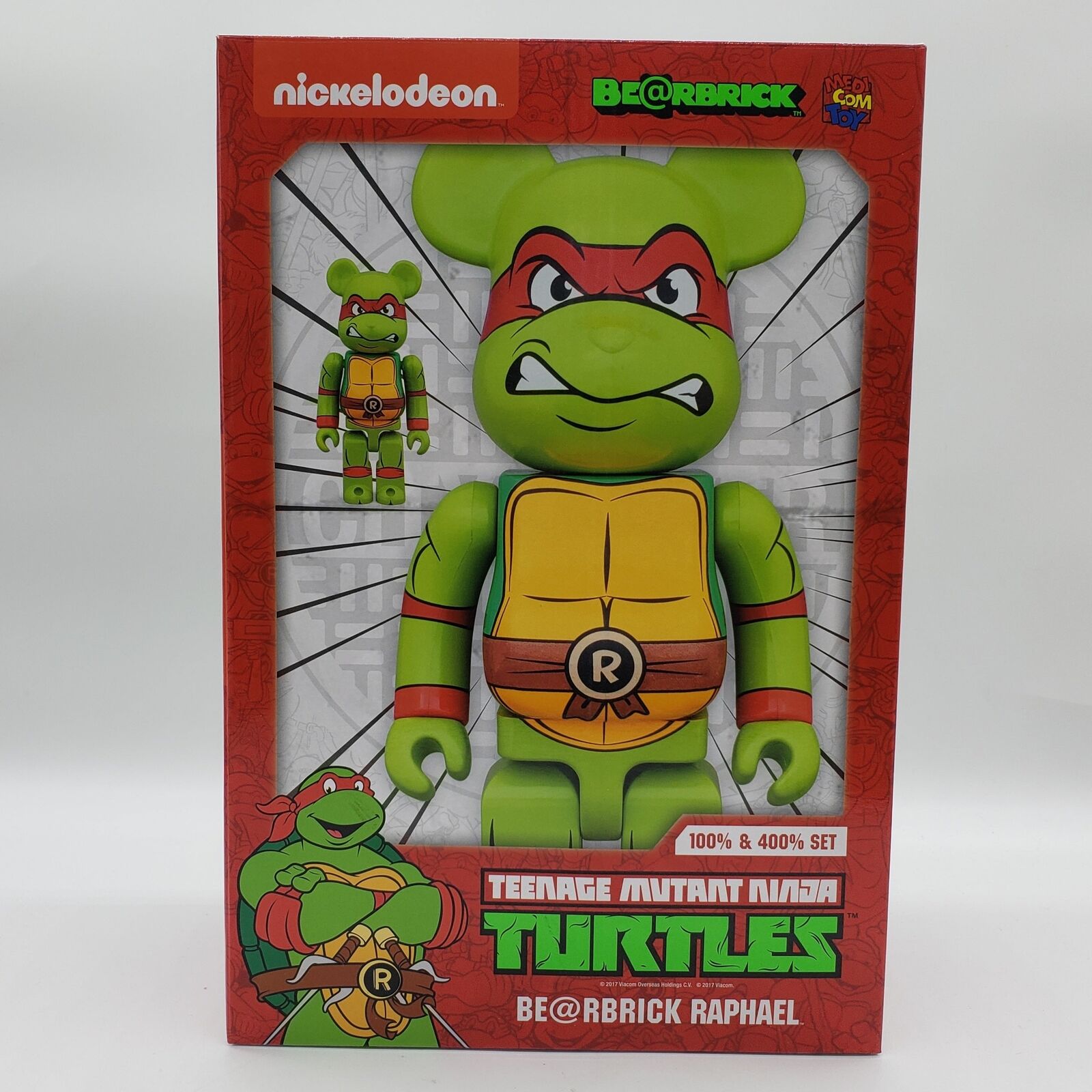 Medicom Toy Bearbrick: Teenage Mutant Ninja Turtles Raphael 100% and 400%